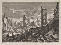 KG 06060
<br/>
Vue des Ruines, de la rue descendant de la Cour..
<br/>
<em>Orley, Richard van (1663-1732)</em>
